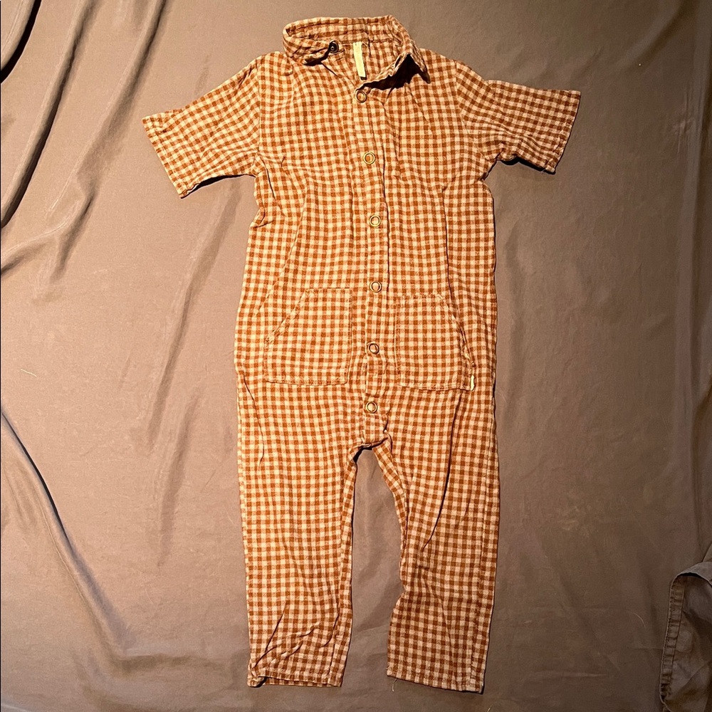 Rylee + Cru Tan Checkered Outfit